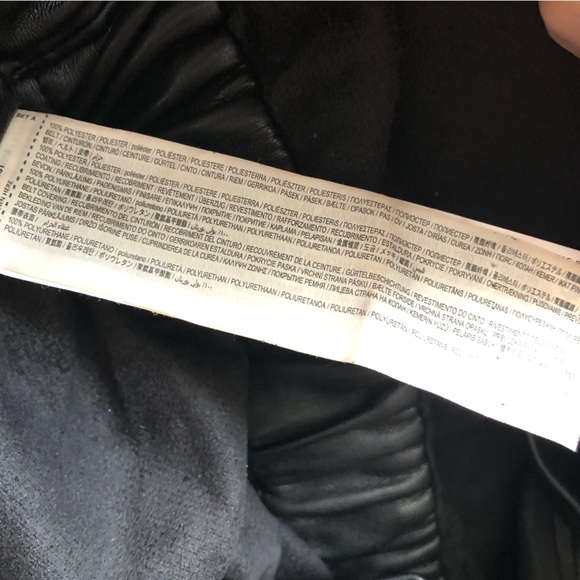 Mango MNG Play Suit Leather Tie Waist Jumpsuit in Black size L - Picture 4 of 16